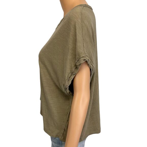 Free People You Rock Tee in Washed Army Green Size S - Picture 8 of 13